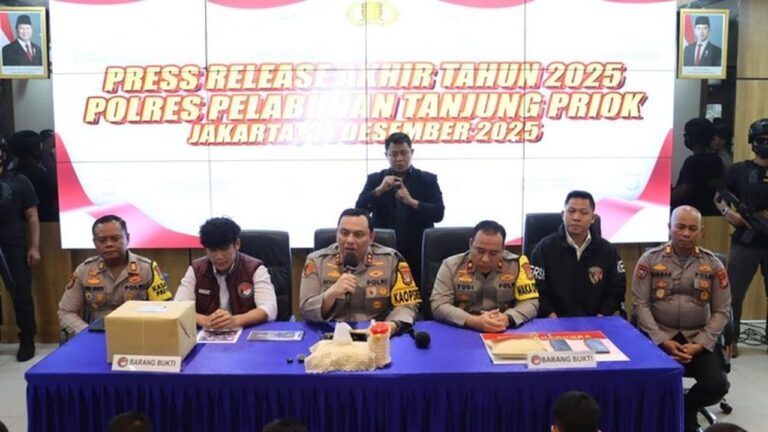 Polres Tanjung Priok Ungkap 348 Perkara di 2025, Sita Narkoba Rp 199 Miliar